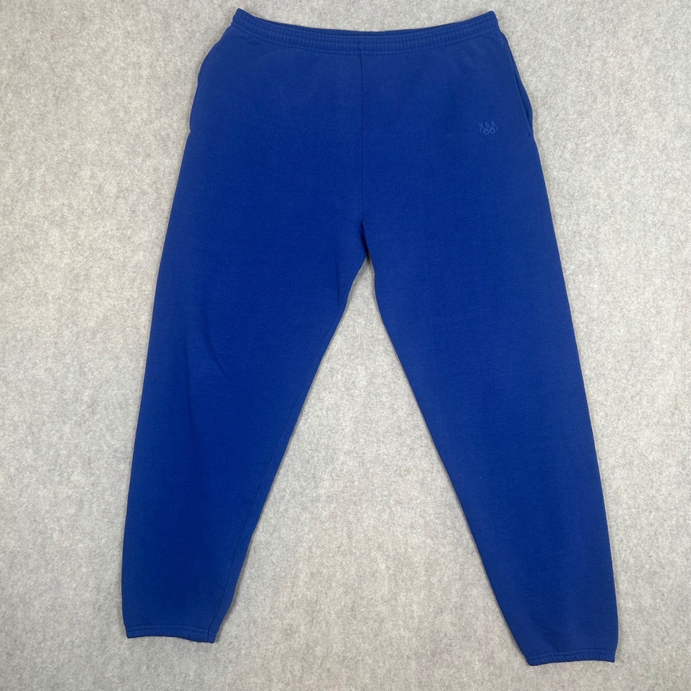 USA Olympics Sweatpants‎ Mens Large Blue Vintage JCPenney Joggers USA Made